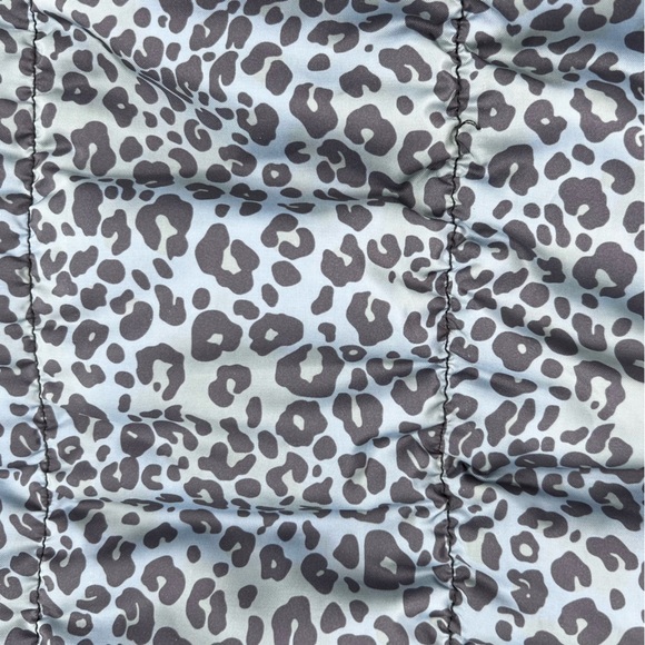 True Grit Vintage Blue Leopard Puffer Jacket Coat Size XL - Picture 3 of 10